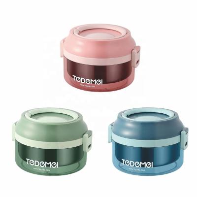 China Freshness Preservation WANFU Portable Inner Stainless Steel Bento Box With Handles Independently Sealed Lunch Box for sale