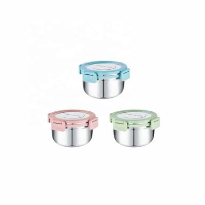 China Portable Round Stainless Steel Freshness Preservation WANFU Bento Box For Children Workers for sale