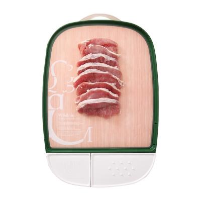 China Sustainable WANFU Kitchen Chopping Board Cutting Board With Stainless Steel And Plastic for sale