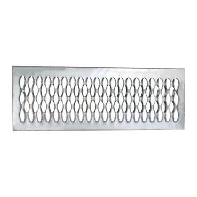 China Corrosion Resistance Crocodile Mouth Hole Metal Mesh For Stair Treads Perforated Anti-Skid Plates for sale