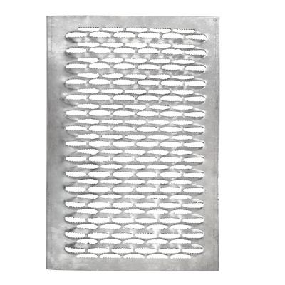 China Corrosion Resistance Perforated Crocodile Mouth Hole Metal Mesh For Stair Antiskid Plate for sale