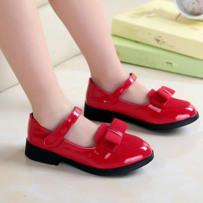 China Popular fashion sandal cy50223a design bow tie girl elegant shoes kids school uniform shoes kids fashion sandal for sale