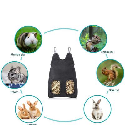 China Hay Bag Hanging Pouch Feeder Feeder Feeder Container For Rabbit Guinea Pig Small Animals Pet for sale