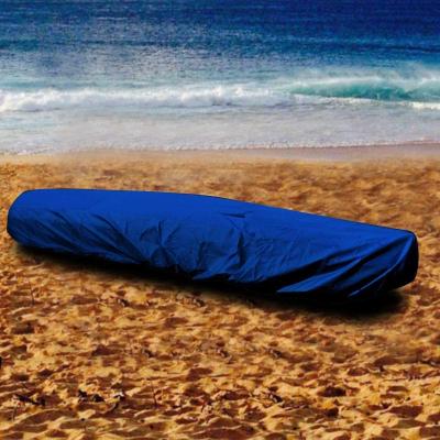 China High Quality Elastic UV Resistant Dust Proof Waterproof Canoe Boat Kayak Cover Polyester Fabric Canoe Cover for Fishing Boat Rowing Shell Paddle Board for sale