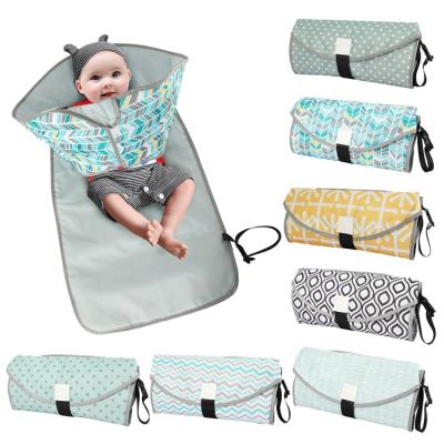 China Baby Mom Clean Hand Changing Bag Designer Waterproof Multi Function Portable Diaper Pad Folding Mat Table Infant Care Products for sale