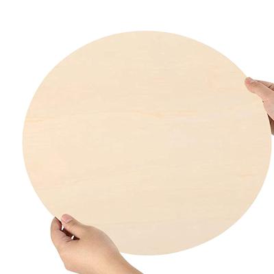 China Hot Sele Europe Amazon 12 Inch Large Round Unfinished DIY Painting Frame Handwork Circle Wood For Handmade Craft DIY Gifts for sale