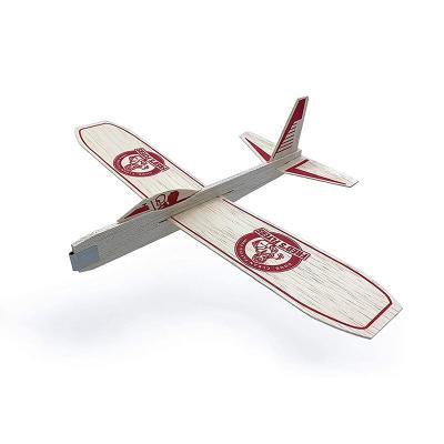 China Balsa Wood 100% Handmade Balsa Wood Gliders Propeller Toys Model Toys Flat Wooden Airplane Kits for sale