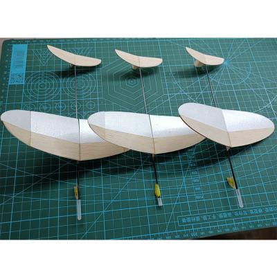 China Wholesale Educational Wooden Plane Gliders Thruster Plane Model Kits Balsa Wood Toys DIY Hongland Balsa Wood Flat Toys Set Hand Launch for sale