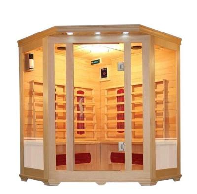 China Computer control panel design fashionable luxury dry steam infrared sauna room for sale