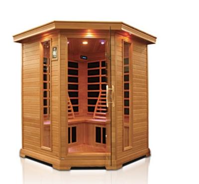 China Computer Control Panel Wooden Tourmaline Solid Far Infrared Sauna Room Dryer For 4 Person for sale