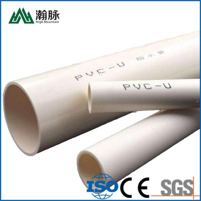 China 6 Inch 24 Inch PVC U Water Pipe Plastic For Drainage Alkali Resistance for sale