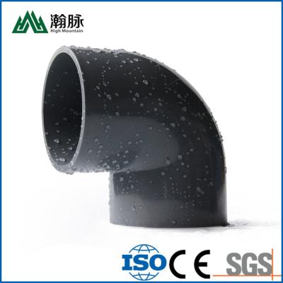 China Right Angle PVC Water Pipe Fittings 90 Degree Elbow UPVC DN20 - DN800 for sale