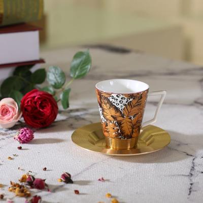 China Amber Top Viable Selling Highly Cost Effective Vintage Ceramic Porcelain Beware Coffee And Tea Cup Set With Saucer for sale