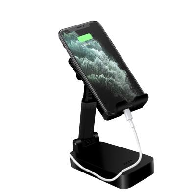 China Rechargeable 2 Phone/iPad Stand/Desktop Power Bank in 1 Foldable Desk Cell Phone Stands Power Bank Tablet Stand Holder for sale