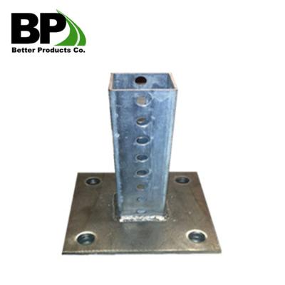 China Road Safety Products Square Steel Base Used To Fix Square Sign Posts for sale