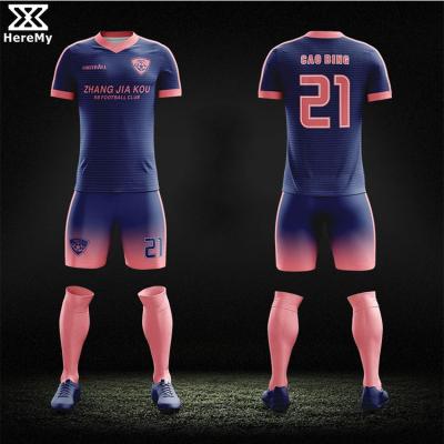 China New Custom Blank Soccer Jersey Football Shirt Men Model OEM Quick Dry Latest Design for sale