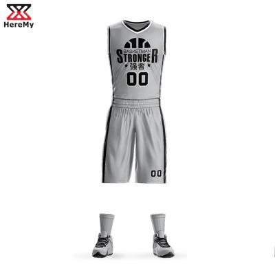 China Good Quality Custom Quick Dry Breathable Men's Basketball Jersey Custom Made Uniform for sale