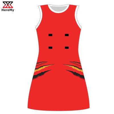 China 4 Way Stretch Customize Netball Dress For Women Caliber Design Women Tennis Uniforms for sale