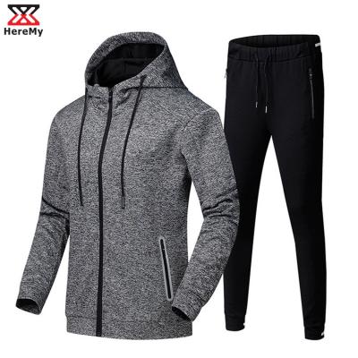 China Wholesale custom logo Anti-wrinkle men's sweatsuit sportswear white fleece black casual pullover tracksuits for sale