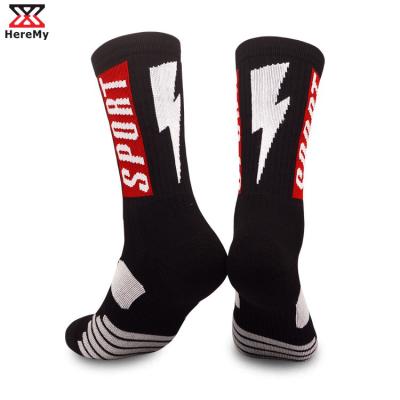 China OEM Custom Logo Mens Breathable Basketball Socks Design 100% Cotton Crew Sports Bamboo Socks For Elite Man for sale