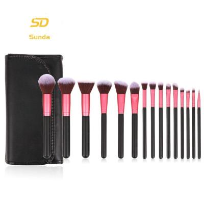 China Soft Stiffens Cosmetic Brush 2022 High Quality Synthetic Hair Makeup Brush Set 15pcs With Make Up Brushes Bags for sale