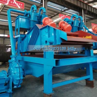 China Recycline fine sand and dewatering tailings sand fine to recycle machine with pressure pump, hydrocyclone and dewatering screen for sale