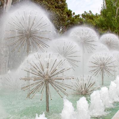 China Newly Large Modern Cityscape High Quality Dandelion Outdoor Laminar Floating Fountain for sale