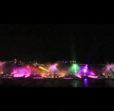 China Modern 3D Floating Decorative Digital Fountain / Water Curtain Waterfall Fountain for sale