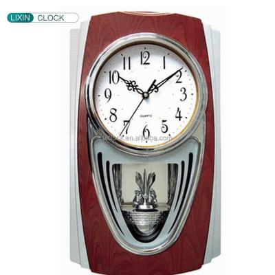 China Rotating Type Wall Mounted Clock Pendulum Wall Clock Wall Clock for sale