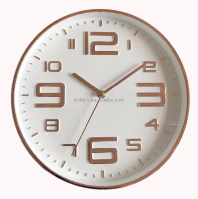 China Decorate Home Rose Gold Wall Clock LX-6024 for sale