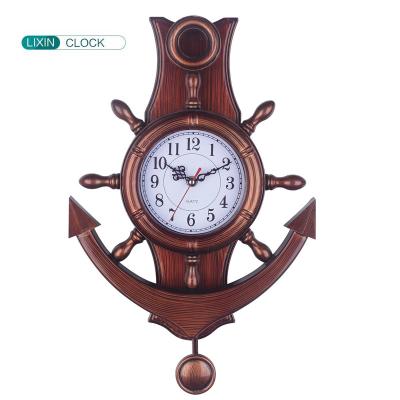 China Home Decorate Wheel Clock Nautical Pendulum Wall Clock for sale