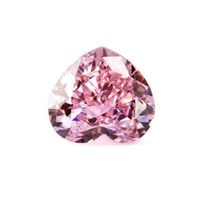 China Color Play or Fire Pink 3ct 4ct 5ct 6ct Loosely Simulated Diamond Radiant Cut Gemstone Heart Shape For Sale for sale