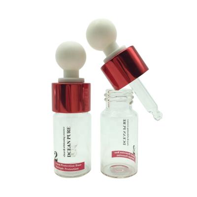 China Cosmetic Custom 15ml Serum Bottles Red Glass Dropper Bottles Glass Vial Manufacturer for sale