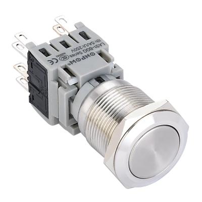 China ONPOW 19mm Square Illuminated Push Button Switch LAS1-BGQ CE), RoHS LAS1-BGQ for sale