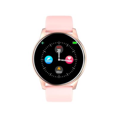 China Phone Calls Reminding 2022 New Round Waterproof Smartwatch Zl01 Woman Smartwatch Zl01 Ip68 Shape Touch Screen Dial Sport Fitness Relogio for sale