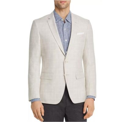 China 2020 Newest arrival custom made anti-static wholesale men's beige fashion high end blazer for sale