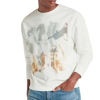 China Anti-wrinkle men's sweatshirts fashion long sleeve oversized sweatshirt white painted graphic men's camouflage sweatshirt for sale