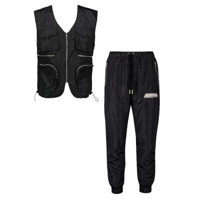 China Latest Viable Fashion Men's Vest And Jogger Set Vest Service Jacket And Pants for sale