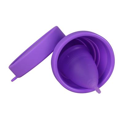 China Medical Grade Silicone Cup Menstrual Silicone Cup, Folding Reusable Menstrual Cup Set for sale