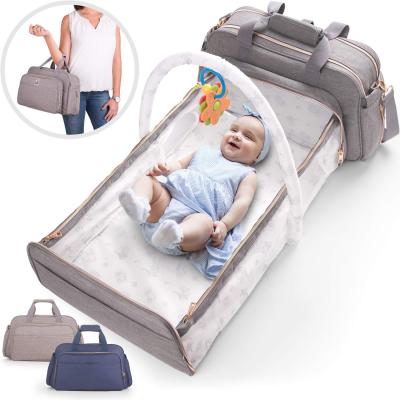 China Wholesale Portable Outdoor Single Pack Mummy Baby Change Diaper Bag Set Diaper Backpack For Travel for sale