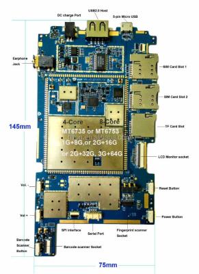 China Smartphone 6 inch 4.5 cell phone smart phone motherboard to handhelds parts MTK6753 MT6735 PCBA for sale