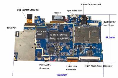 China Smartphone Hidon 8 inch mobile phone smart phone motherboard 7 to handhelds parts MTK6753 MT6735 PCBA for sale