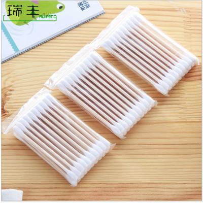 China OEM Sterile Disposable Wholesale Disposable Wooden Stick Earbuds Daily Use Cotton Swabs for sale