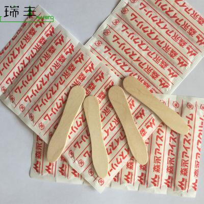 China Feature Eco-friendly Sustainable And Wooden Material Mini Ice Cream Tasting Spoons for sale