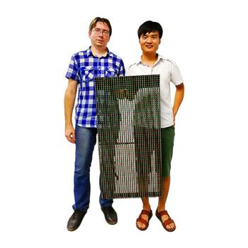 China LED Grill Screen Video Curtain Outdoor Flexible Led Display for sale