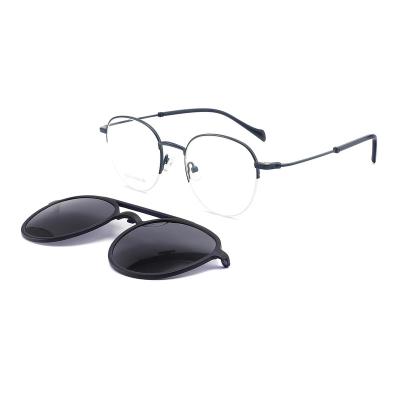 China Sunglasses ready to ship, with polarized lens clip on metal sunglasses, round eyeshape sunglasses for sale