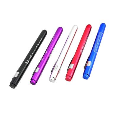 China Convenient Mini Medical Led Pen Light with Pupil Gauge for Nurses Doctor Aluminum Reusable LED Pen Flashlight for sale