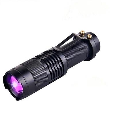 China Mini Zoomable UV Led Flashlight XML T6 Backpack Flashlight Torch Light LED Rechargeable Flashlight For Night for sale