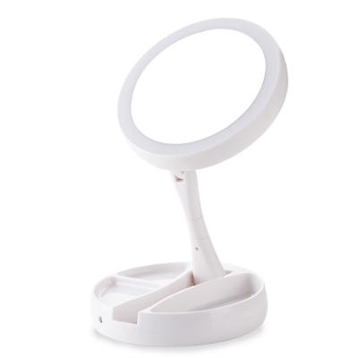 China Modern 10X Magnifying Makeup Mirror with LED 360 Degree Adjustable Ingenious Led Cosmetic Mirror Screen with Led Lights Makeup Light for sale