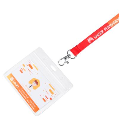 China 10PCS School PVC Clear ID Card Badge Holder With Zipper Office Stationery Supplies for sale